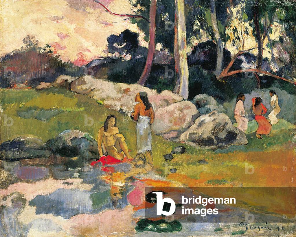 Bild von Gemälde "Frauen am Riverside" 1891 von Paul Gauguin