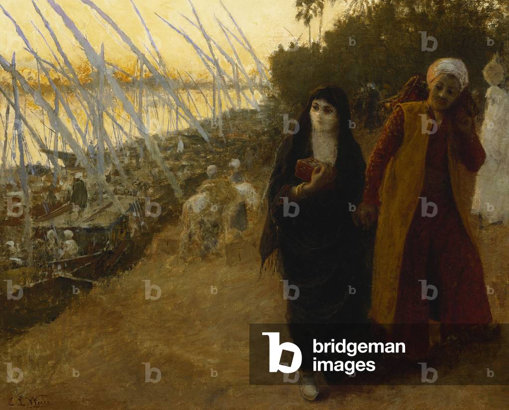 Image of Painting depicting By the Nile by Edwin Lord Weeks