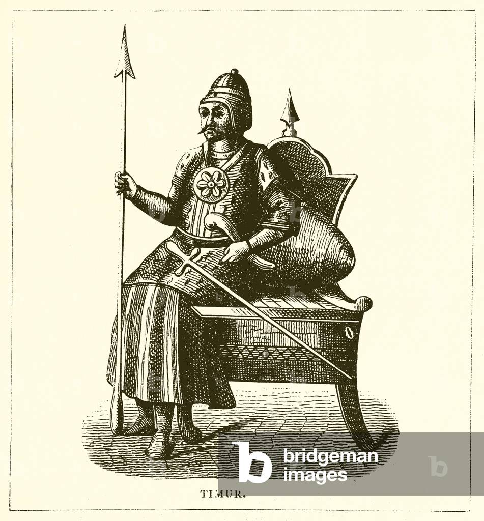 "Timur (incisione)" di English School, b/w