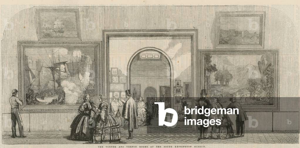 Die Turner und Vernon Zimmer im South Kensington Museum (Gravur)
