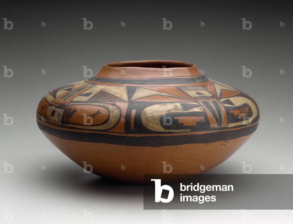 Jar (Olla) mit abstrakten Vögeln, 1895-1905 (Steingut mit Schlupf)