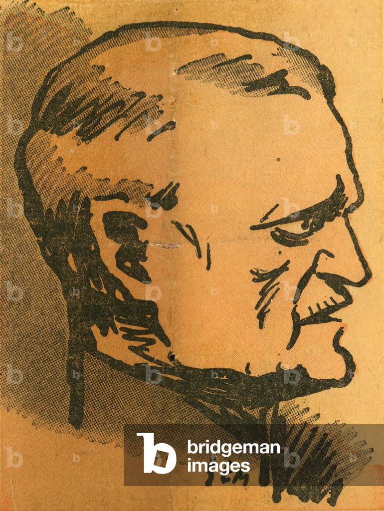 John Joseph Pershing 1860 1948 General American Drawing von Sem in der Zeitung Le Journal im Dezember 1918 ver
