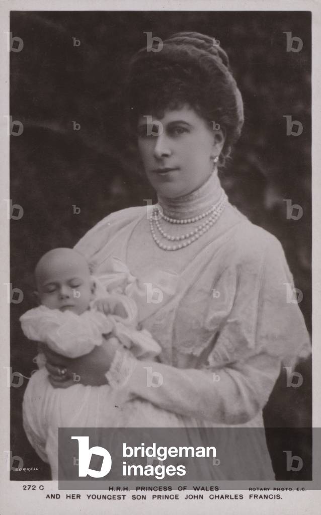 Princess Of Wales, with her youngest son, Prince John Charles Francis