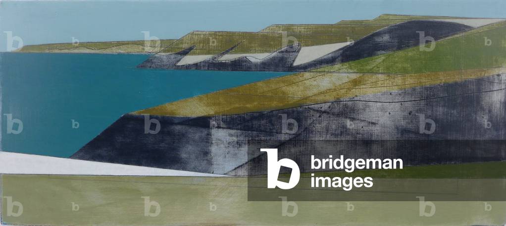 Cliff Wall 30 2014 Acryl an Bord 16 x 35 cm