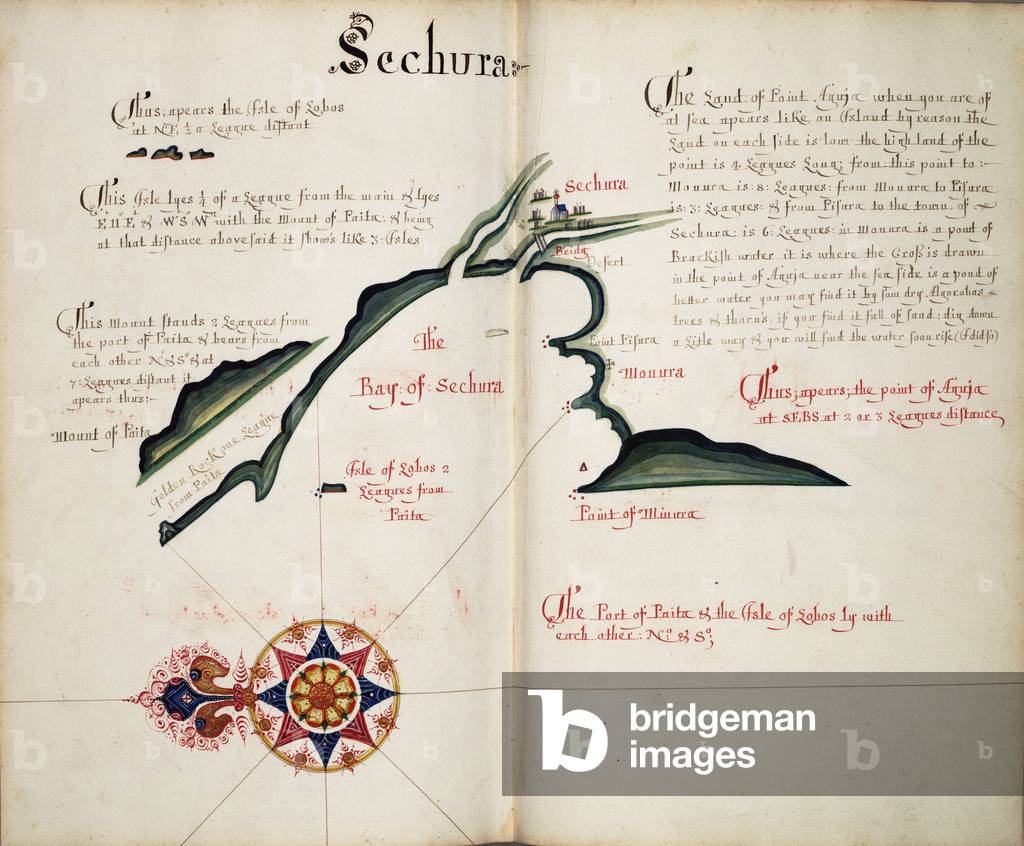 Immagine di Mappa & Pianta "Sechura" 1685 di William Hack