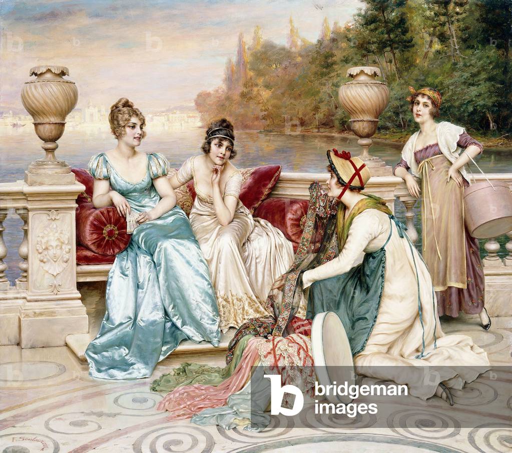 Una selezione di seta e raso, (olio su tela)