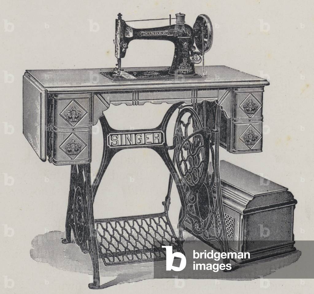 Image of Print depicting Sewing Machine (litho) by English Artist