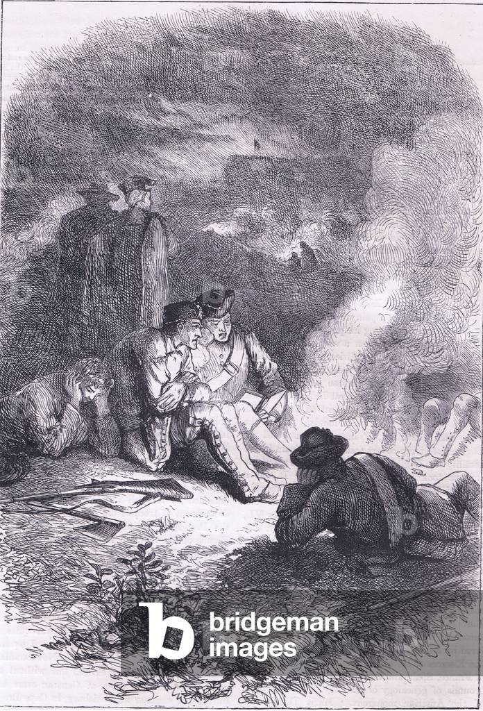 Nuovi Englanders prima Louisburg 1756, illustrazione da Storia degli Stati Uniti pubblicato da Cassell Pelter 