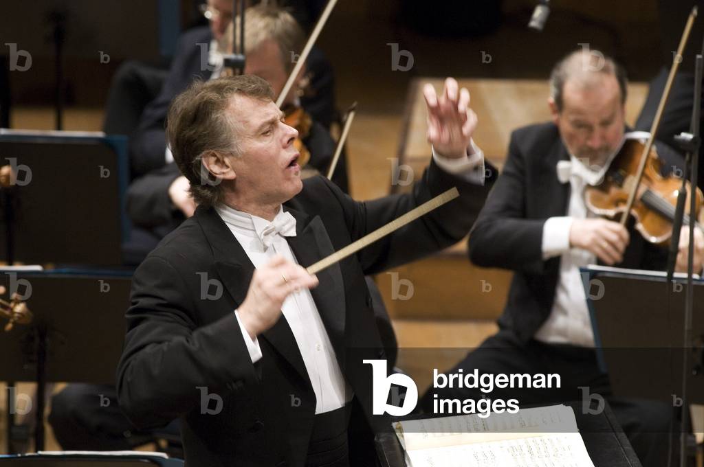 Mariss Jansons Direttore lettone, dirige Orchestra Sinfonica e Coro Bavarian Radio al Lucerna Easter Festival,