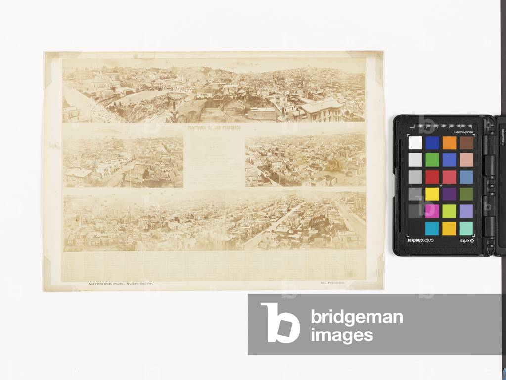 Chiave a Panorama de San Francisco, de California Street Hill, 1877 (stampa albume)