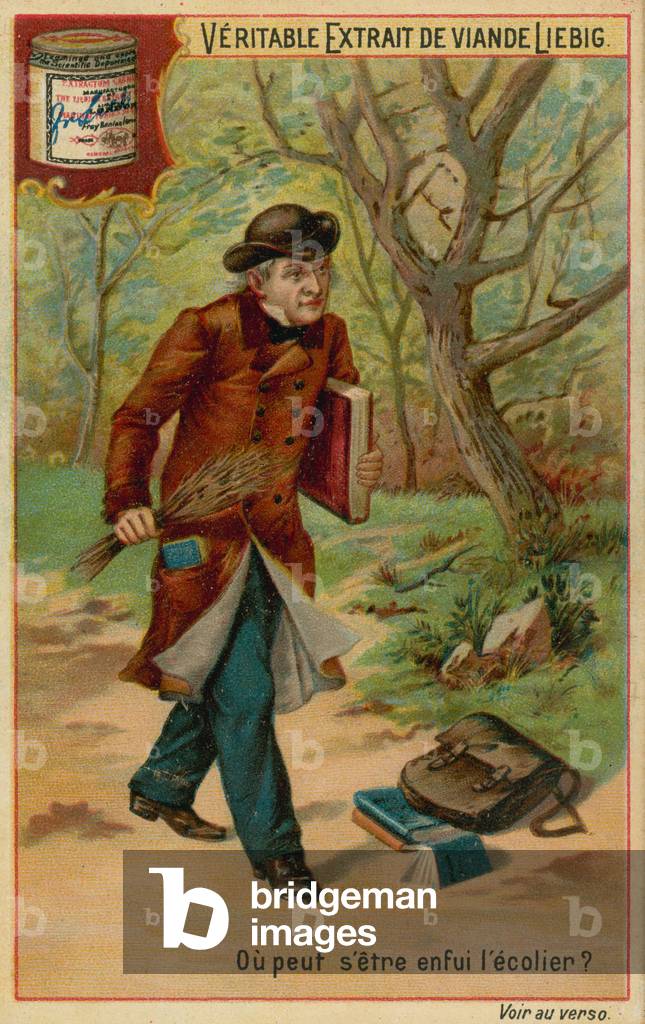 Der verlorene Schuljunge (chromolitho)