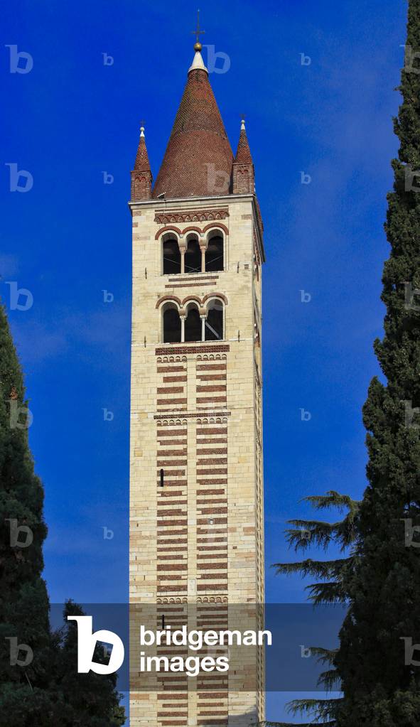 Immagine di Fotografia "Il campanile della basilica di San Zeno Maggiore."