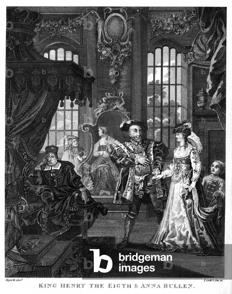 Image of King Henry VIII and Anne Boleyn by William Hogarth by Hogarth ...