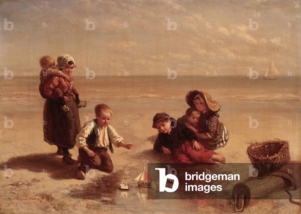 Divertimento sulla spiaggia, 1863 (olio su tela)