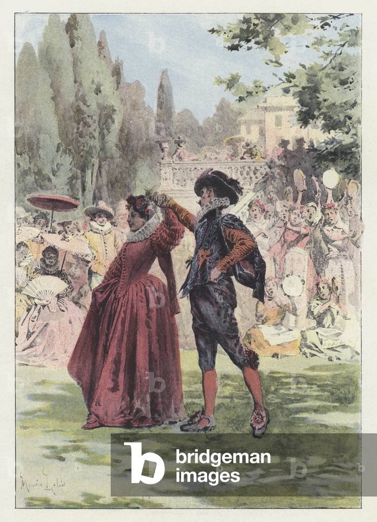 Illustrazione per Gil Blas (colore lito)