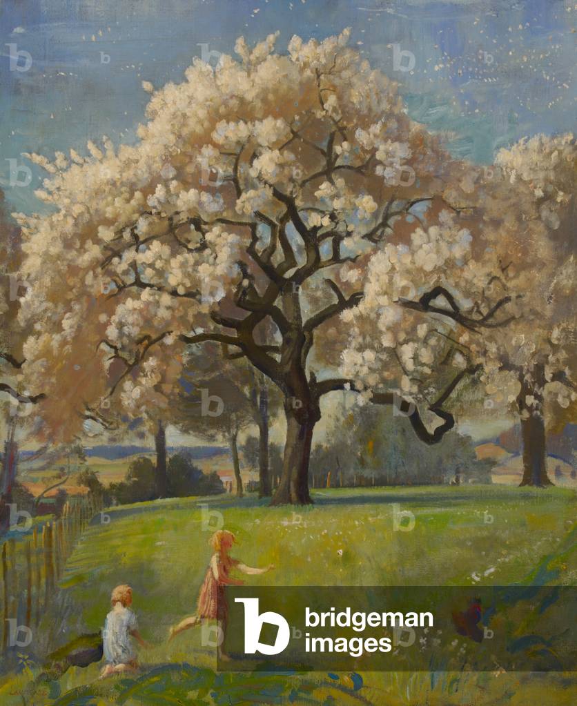 Cherry Trees at Owletts, 1935 (oil on canvas)