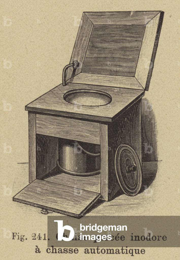 "Kommode mit automatischer Spülung (Gravur)" von German School, b/w