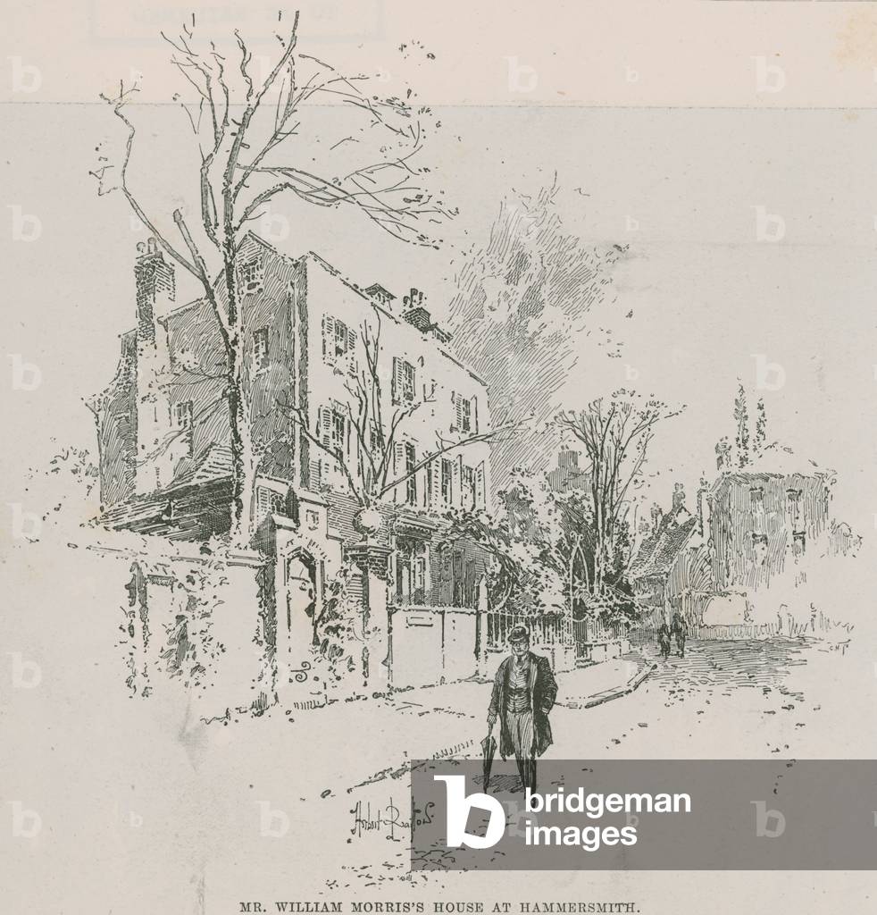 "Das Haus von William Morris in Hammersmith (Gravur)" von Herbert Railton