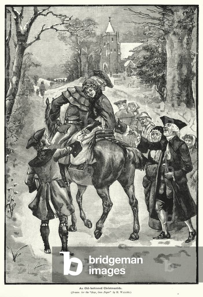 Eine altmodische Chrismastide (litho)