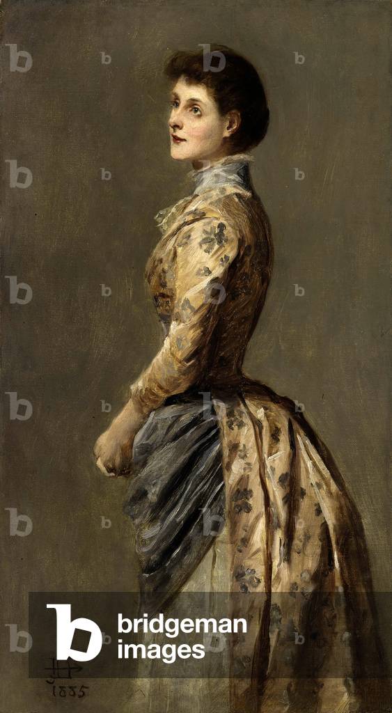 porträt von einem mädchen, 1885 (öl auf leinwand)