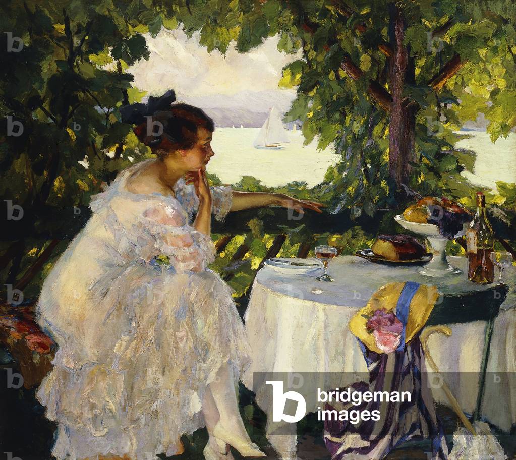 Immagine di Dipinto "Nel pergolato" di Edward Cucuel