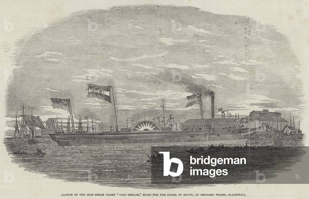 "Launch der Iron Steam Yacht „Faid Gihaad“" 1852 von English School