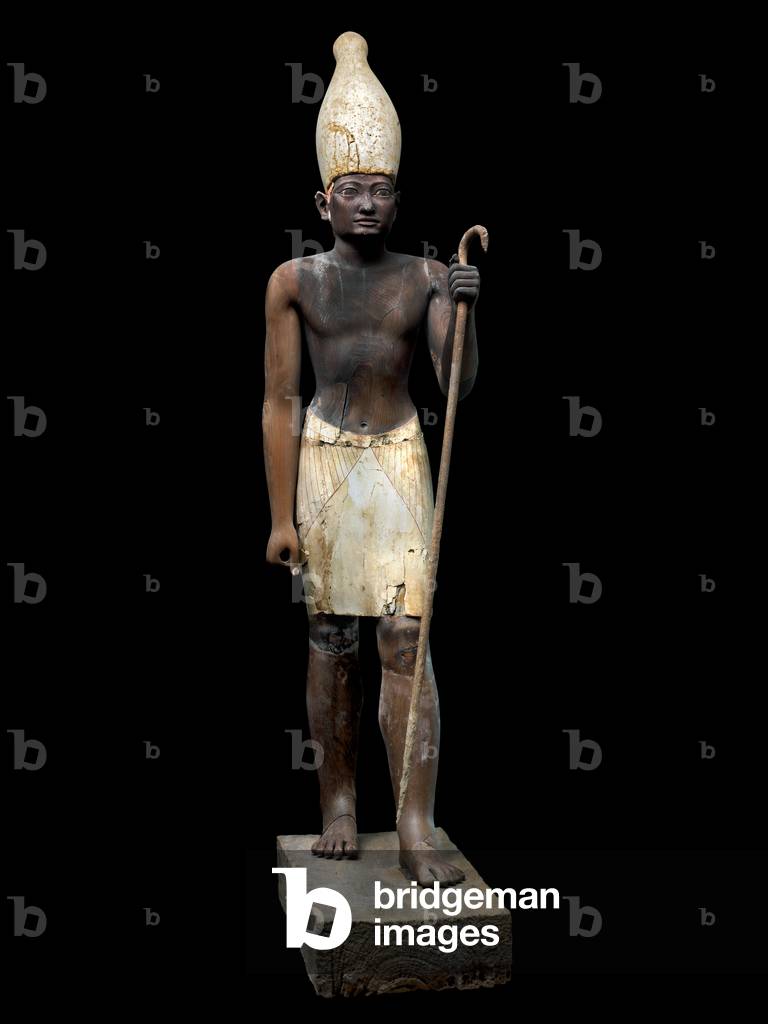 Statuette of King Senusret I, from a private tomb near the Pyramid of ...