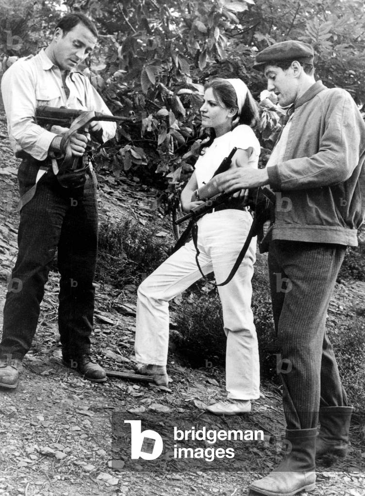 Claude Brasseur, Julie Dassin und Patrick Prejean am Set von Shock Tropes, 1966 (Foto)