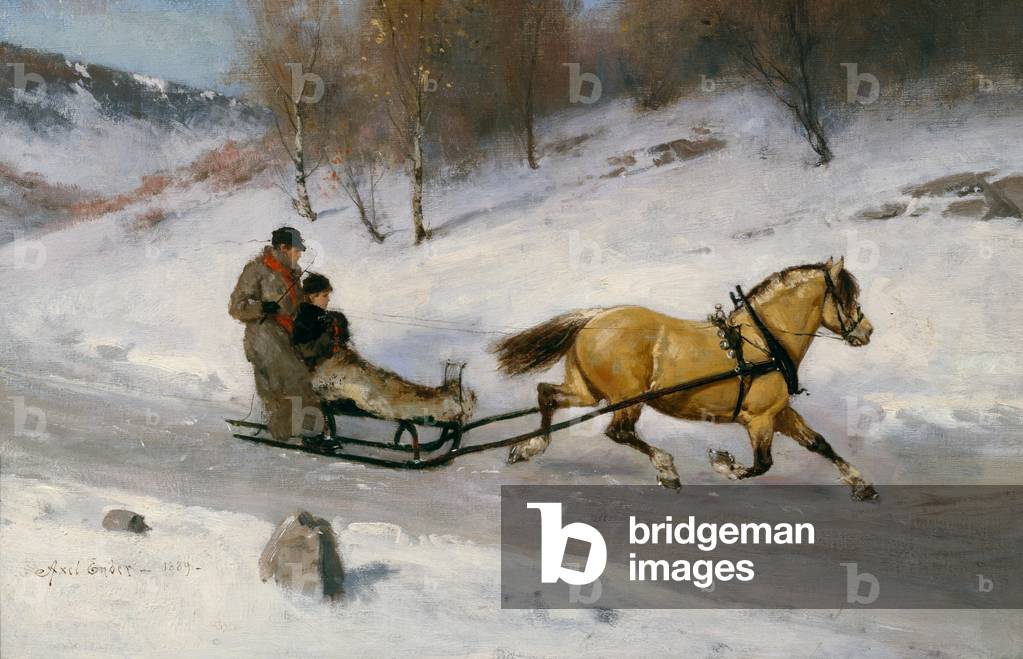 Sledge riding by Axel Hjalmar Ender