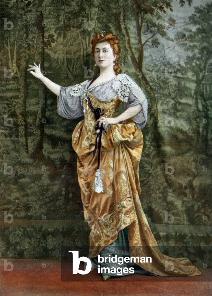 Image de Estampe représentant Comédienne française Cécile Sorel (1873-1966) dans le rôle de Dona Clorinde dans