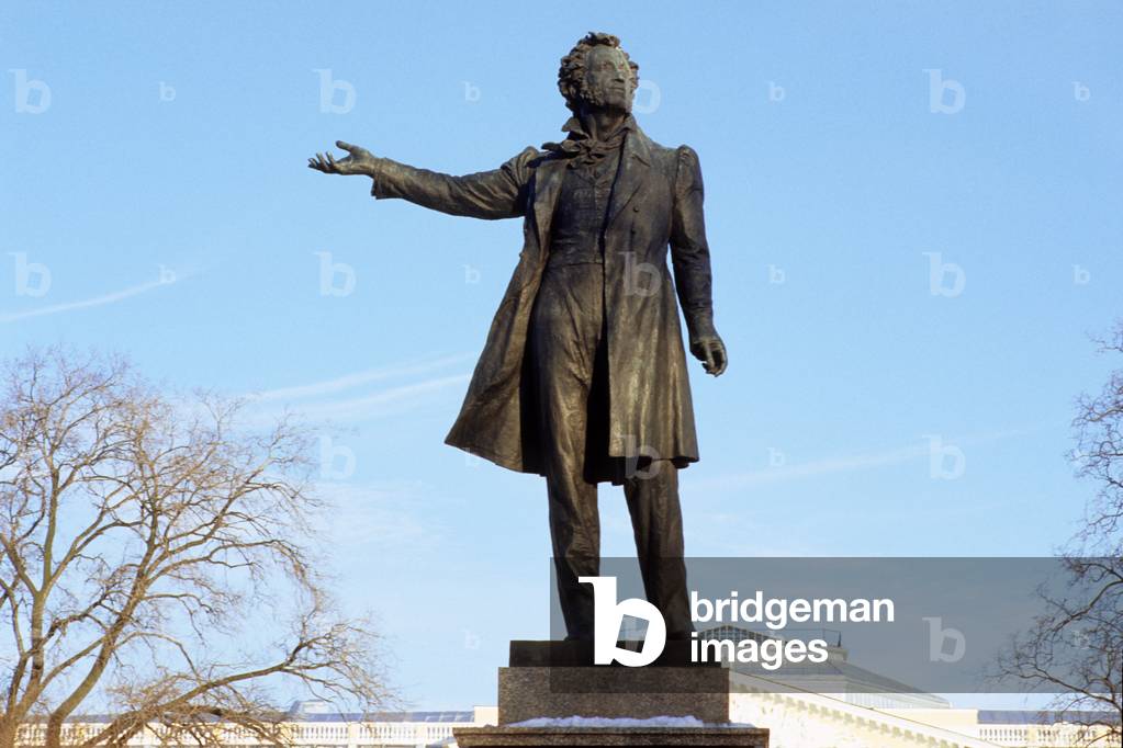 Zeitgenössische Kunst: Denkmal für Puskin, Sankt Petersburg, Russland