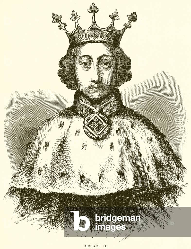 "Riccardo II (incisione)" di English School, b/w