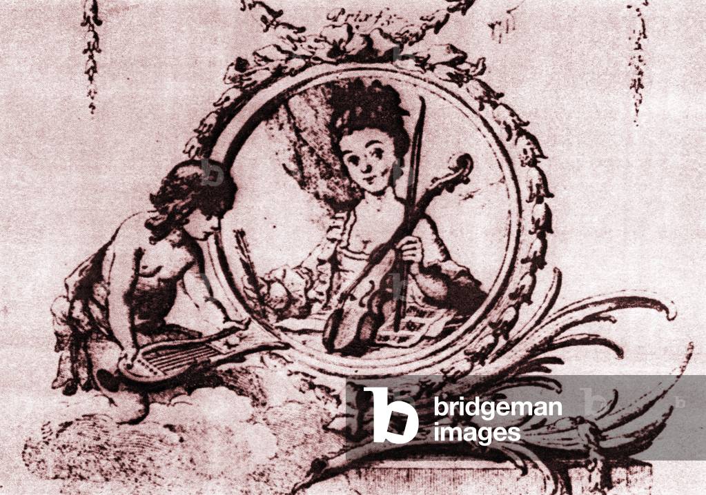 Maddalena Lombardini Sirmen - ritratto del violinista e compositore veneziano, in possesso di violino