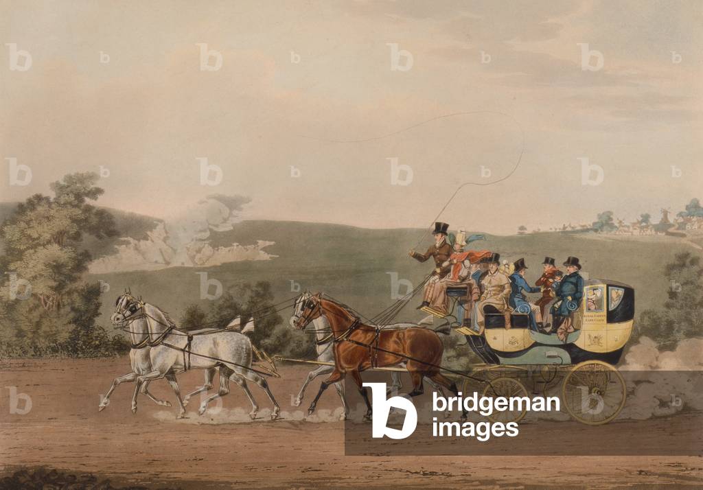 Patent Stage Coach (incisione a colori)