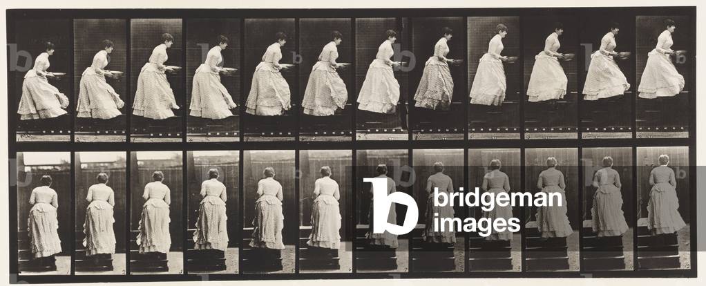 Bild von Fotografie "Platte 95. Aufsteigende Treppe" 1885 von Eadweard Muybridge