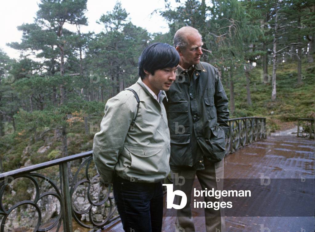 "Il principe ereditario Naruhito del Giappone e il duca di Edimburgo al Castello di Balmoral"