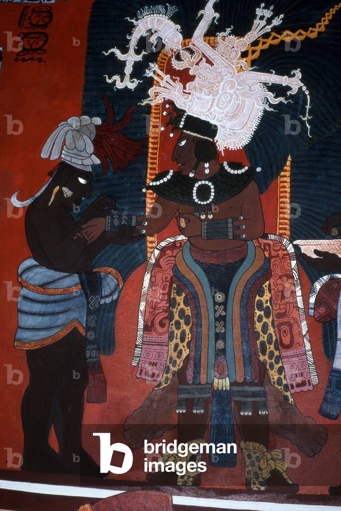 Immagine di Dipinto "Riproduzione di un murale che mostra un servo vestire un righello per una cerimonia" di M
