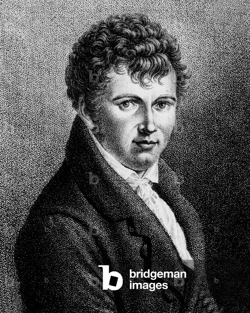 Alexander von Humboldt (1769-1859) naturalista tedesco, viaggiatore, e statista; incisione di Rosmaster