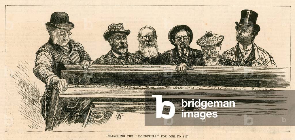 The Royal Academy ; Londres ; Searching the Doubtfuls for one to fit (gravure)