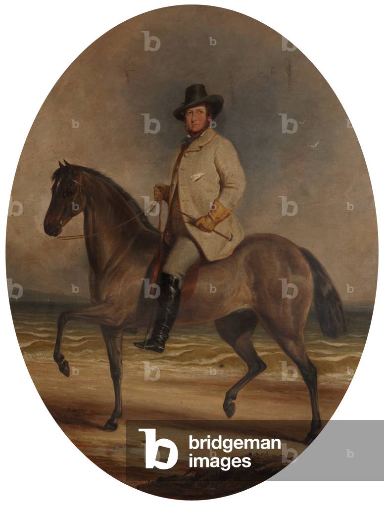 Bild von Gemälde "Friedrich Wilhelm robert stewart" von Charles Grey, b/w