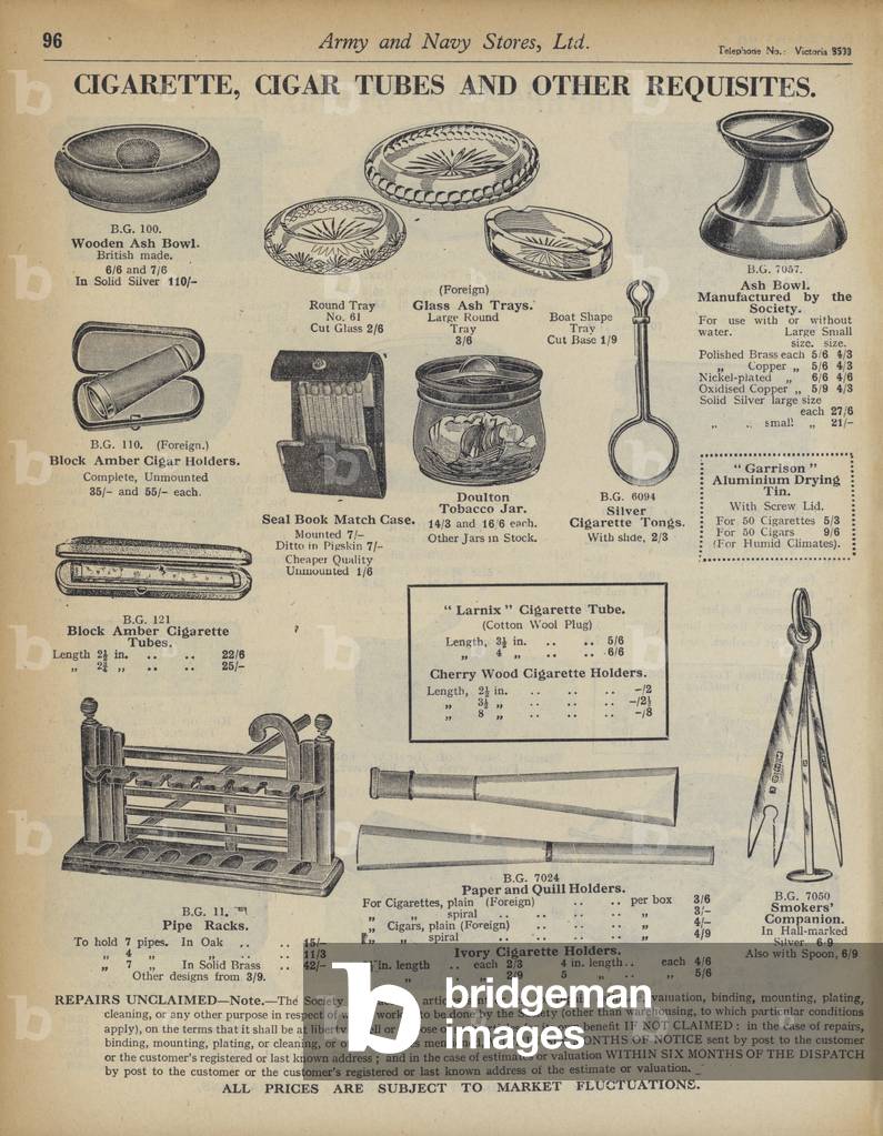 Bild von Druck "Seite aus dem Armee- und Marine-Store-Katalog" von English School