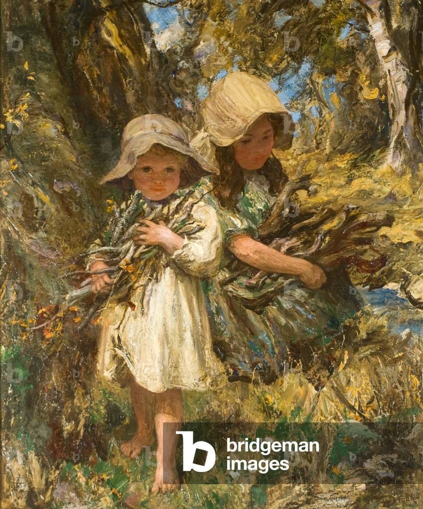 Bild von Gemälde "Woodland Gleaners" 1906 von Robert Carrick