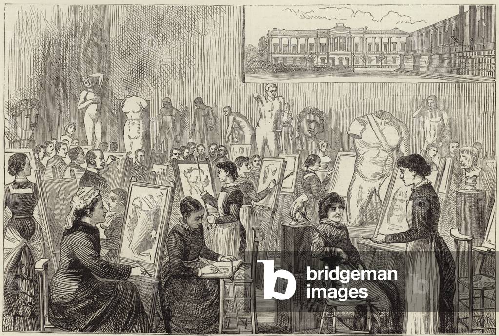 Image of Engraving depicting The Slade School of Fine Art (engraving) 1801 by English Artist