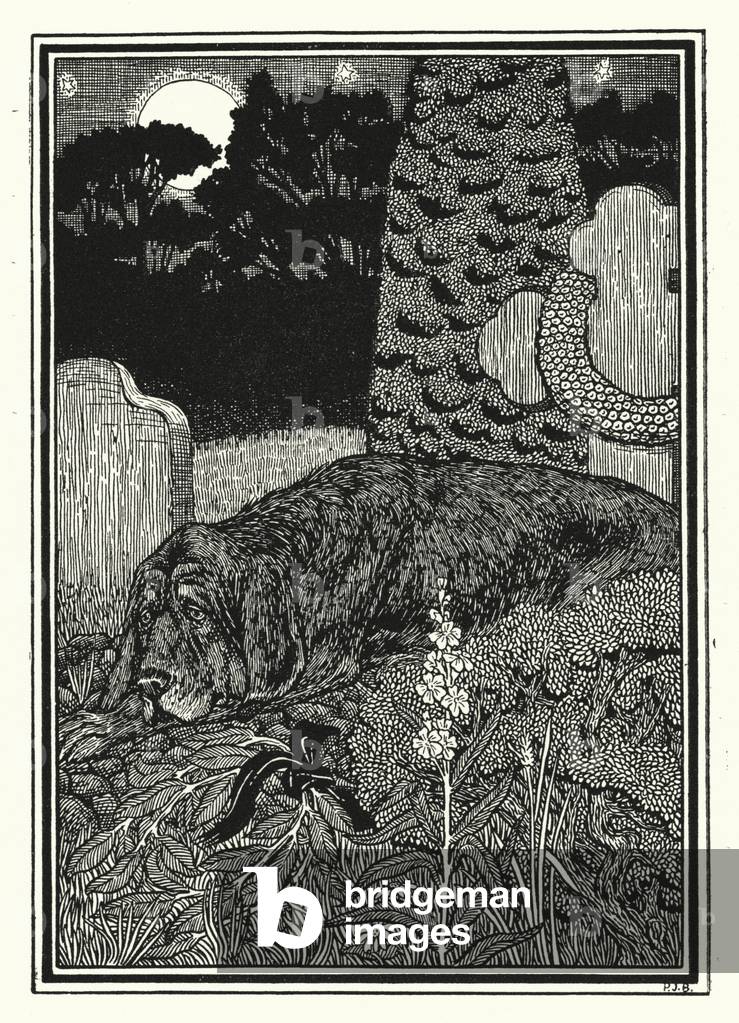 Immagine di Stampa "Il cane di Montargis (litho)" di Percy James Billinghurst