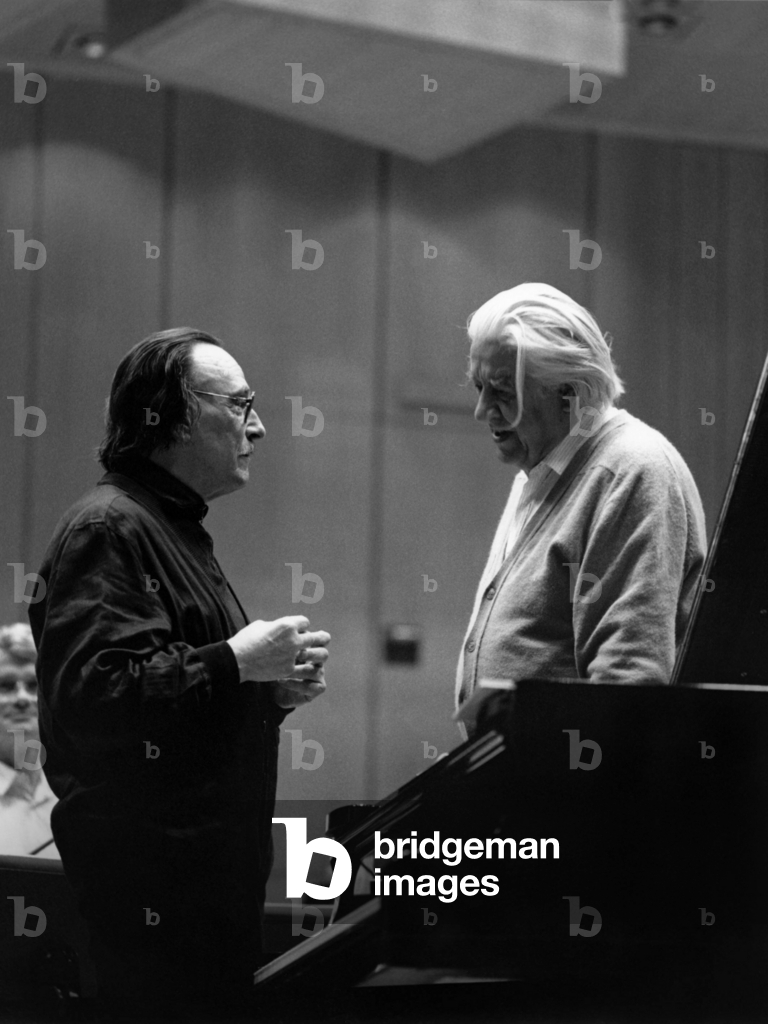 Immagine di Fotografia "Orchestra Filarmonica di Monaco 1992 con Sergiu Celibidache Arturo Benedetti Michelang