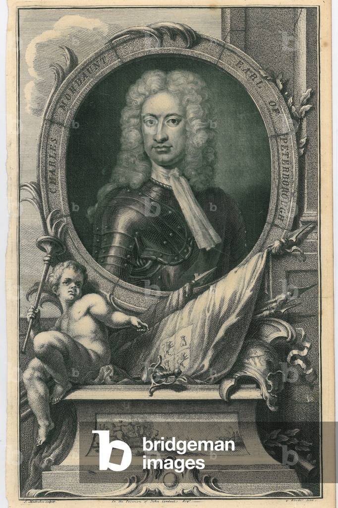 "Graf von Peterborough (Gravur)", 18. Jahrhundert von Jacobus Houbracken