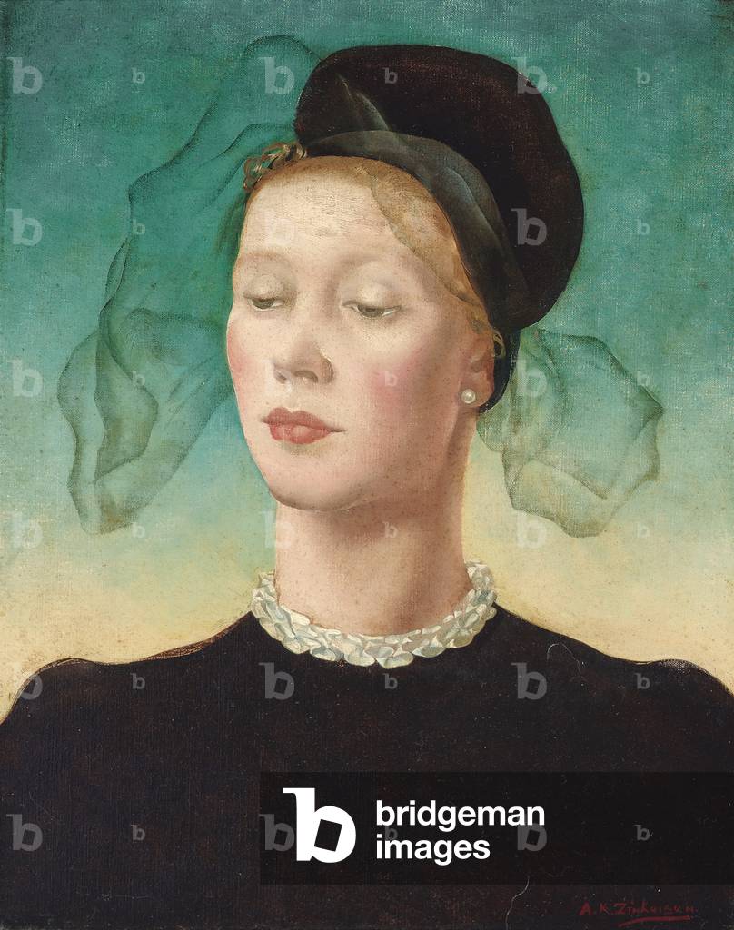 La signora in nero (olio su tela)