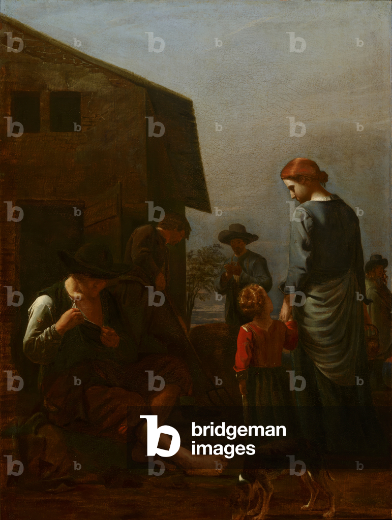 Immagine di Dipinto "Famiglia contadina con uomo rimozione pulci da se stesso" 1656 di Michael Sweerts