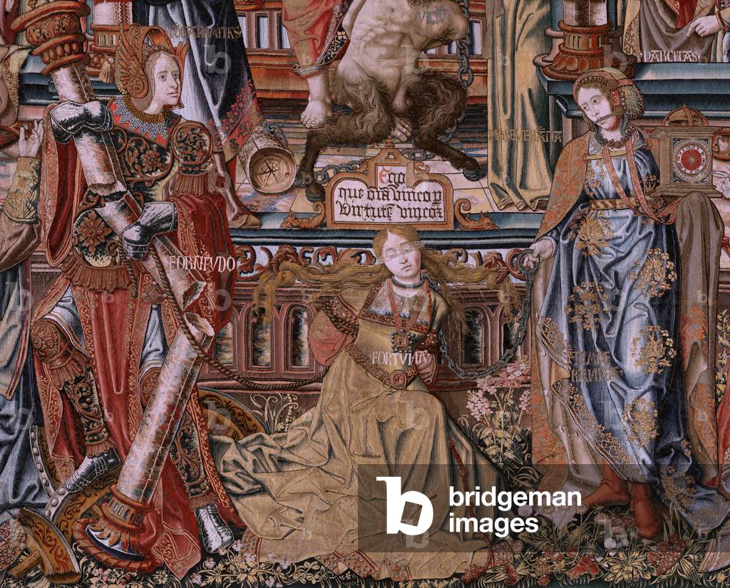 "Flämischer Wandteppich. Serie The Honours. Tugend (La Virtu" 1550 von Pieter Coecke van Aelst