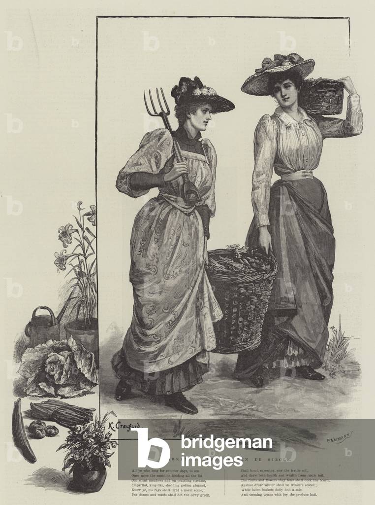 Market Gardeners (engraving) by English Artist
